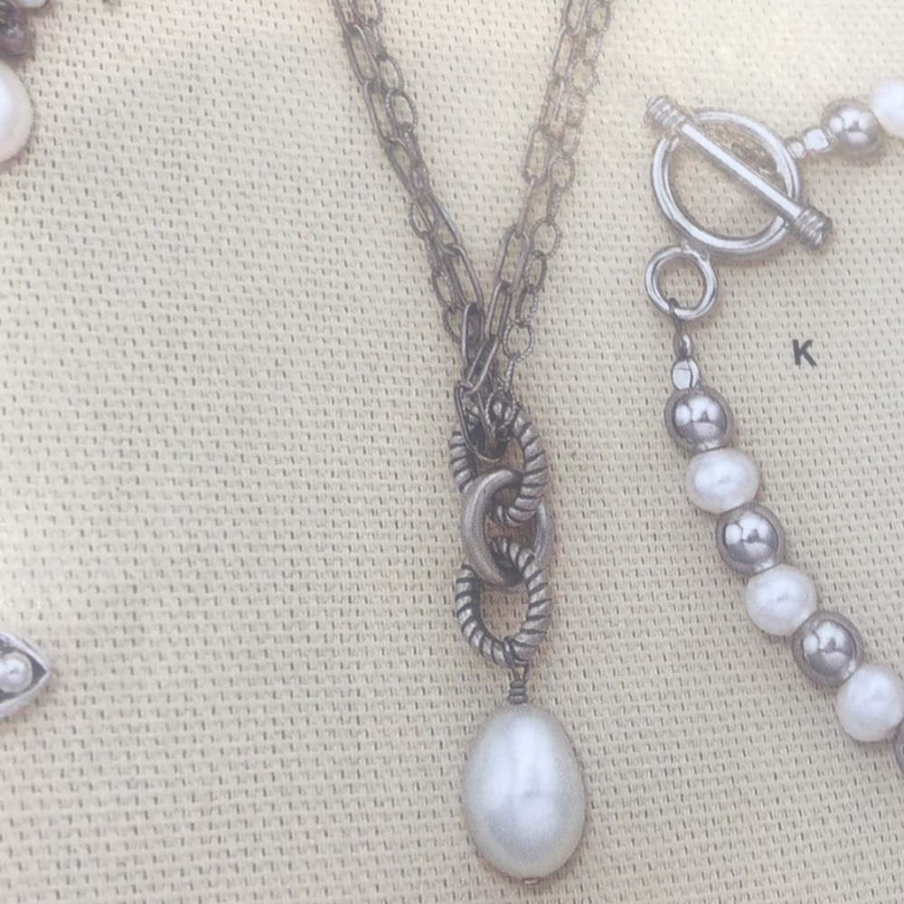 Silpada Necklace Drop Pearl Necklace